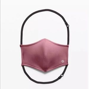 Lululemon Double Strap Face Mask Plumful Pink Black One Size Mens Womens
